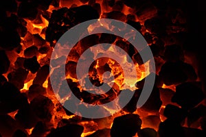 Burning coals photo