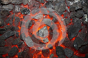 Burning coals photo