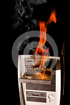 Burning computer