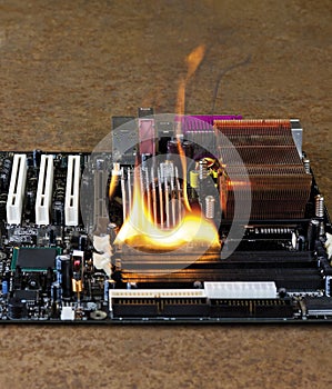 Burning computer main board