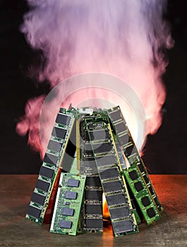 Burning computer memory