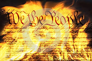 Burning the Constitution of the US