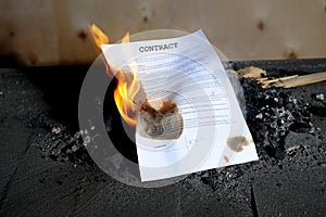 Burning contract