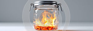 Burning Countertop Pressure Canner On A White Background