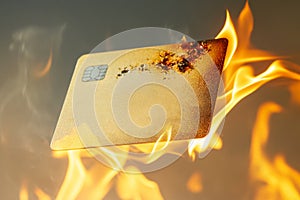 Burning credit card. Closed bank account, refusal of digital money. Inaccessible funds and assets. Bankruptcy, financial crisis,