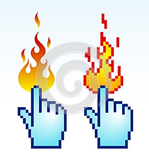 Burning cursor