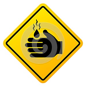 Burning danger caution vector sign