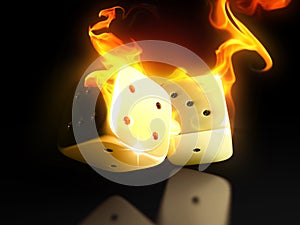 Burning dice