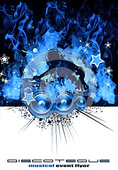 Burning DJ Music Background