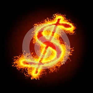 Burning dollar