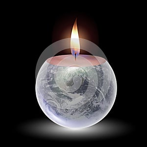 Burning Earth Globe