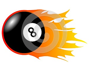 Burning Eight-Ball