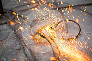 Burning electrical outlet shorting, danger photo