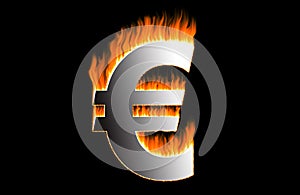 Burning euro