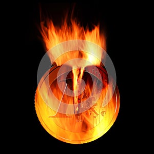 Burning euro