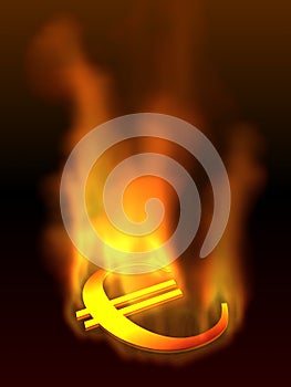 Burning Euro icon