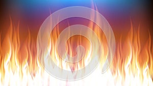 Burning Fire With Dangerous Flame Tongues Vector