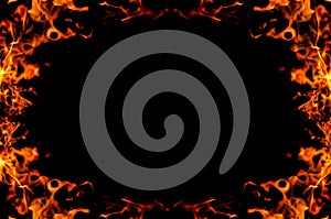 Burning fire frame