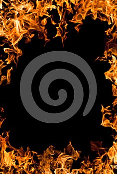 Burning fire frame