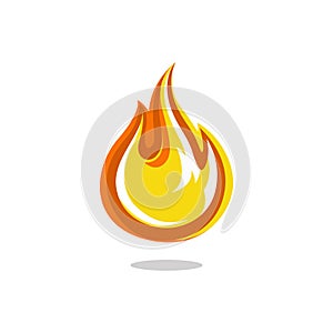 Burning fire icon. vector illustration