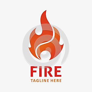 Burning fire logo design