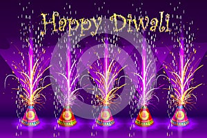 Burning Firecracker in Happy Diwali