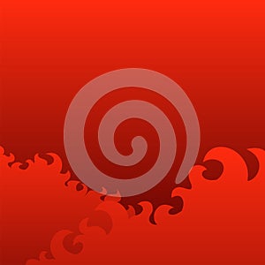 Burning flame gradient background vector illustration. Square