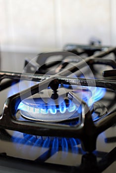 Burning gas oven