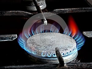 Burning gas ring