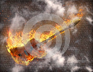 Burning Guitar