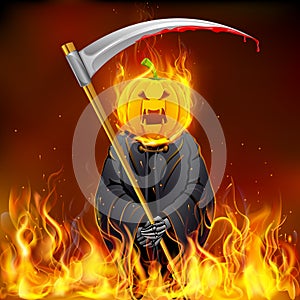 Burning Halloween Grim