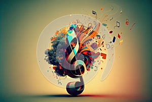 burning headphones, music concept