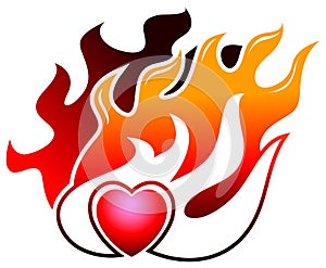 Burning heart