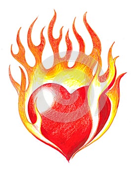 Burning heart