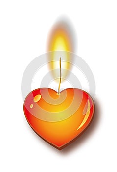 Burning Heart - Candle