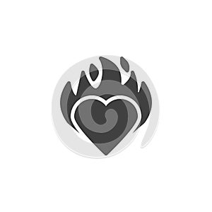 Burning Heart vector icon