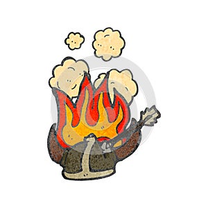 burning helmet cartoon