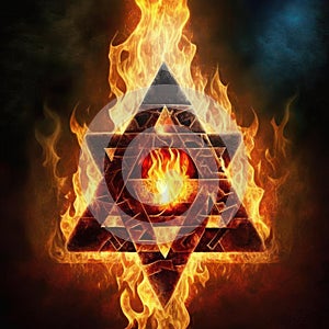 Burning hexagram, Star of David.