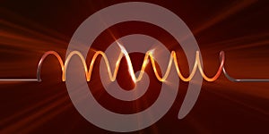 Burning hot electric coil