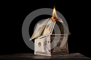 Burning house of dollars