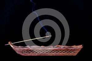 Burning incense stick