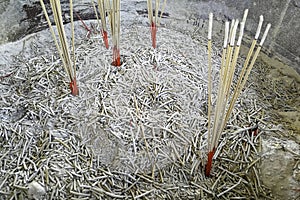 Burning incense sticks