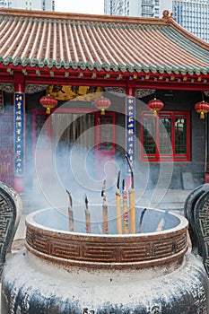 Burning incense sticks