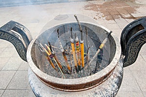 Burning incense sticks