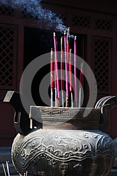 Burning incense sticks