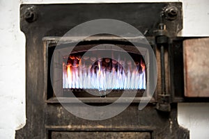 Burning jets in an old bakery oven