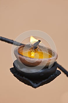 Burning lampion photo