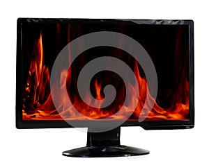 Burning lcd monitor