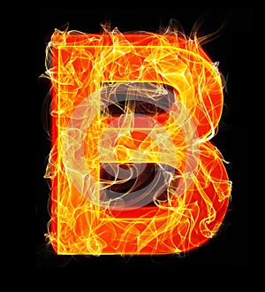 Burning letters as alphabet type B