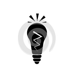 Burning light bulb. A symbol of innovation, creative thinking, innovation, learning, thinking leaders. Good idea checks